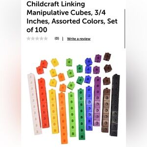 Linking Manipulative Cubes, Assorted Colors